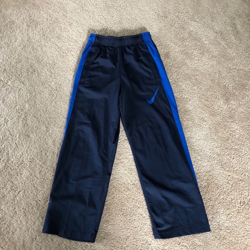 Boys Nike size M navy blue Dri-fit pants